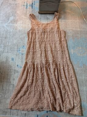 Forever 21 Sleeveless Lace Midi Dress/Cover Up in Blush Size M